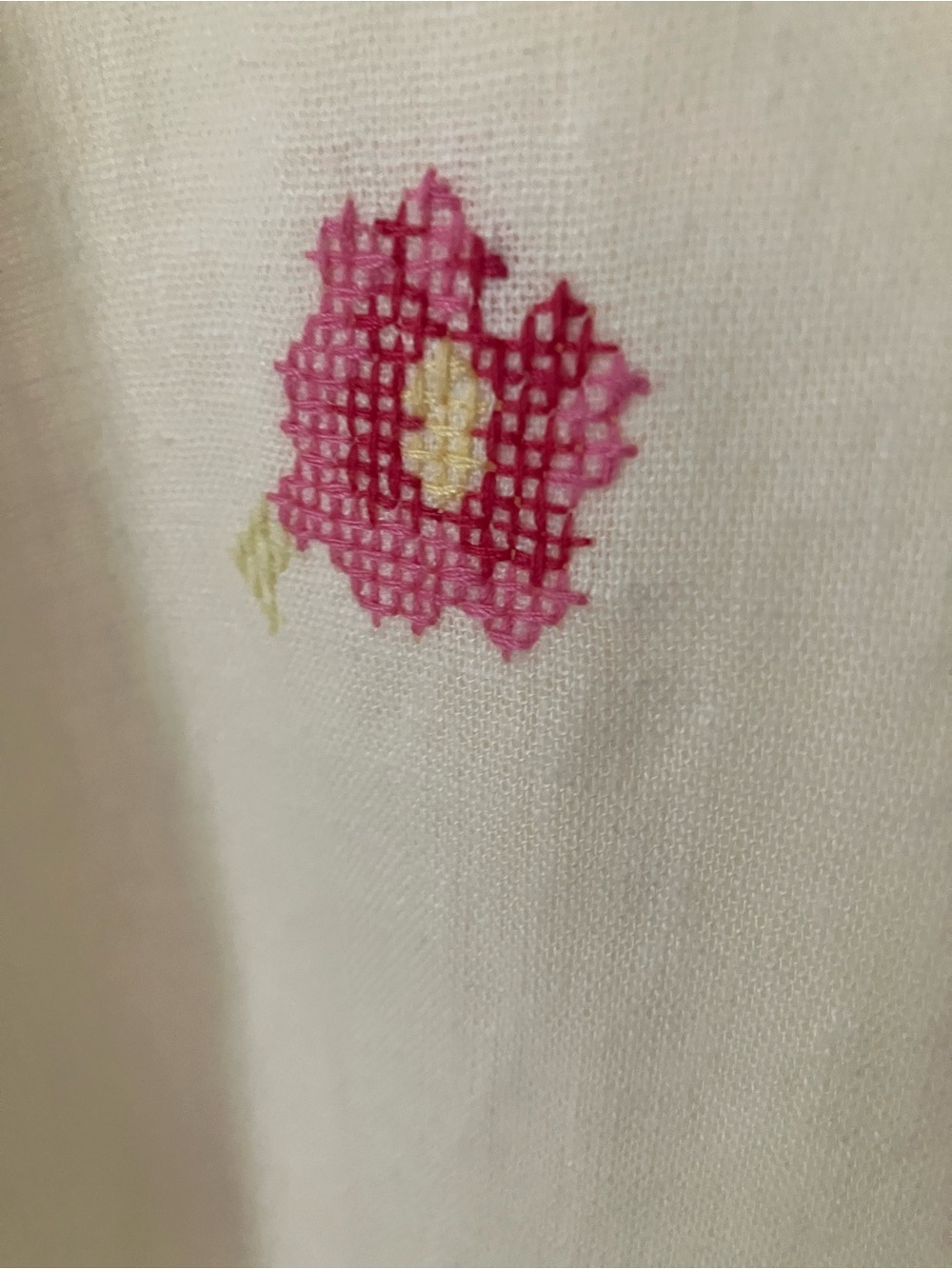 Caroline Constas Floral Embroidered Linen Midi Dress NWT Large - Picture 11 of 11